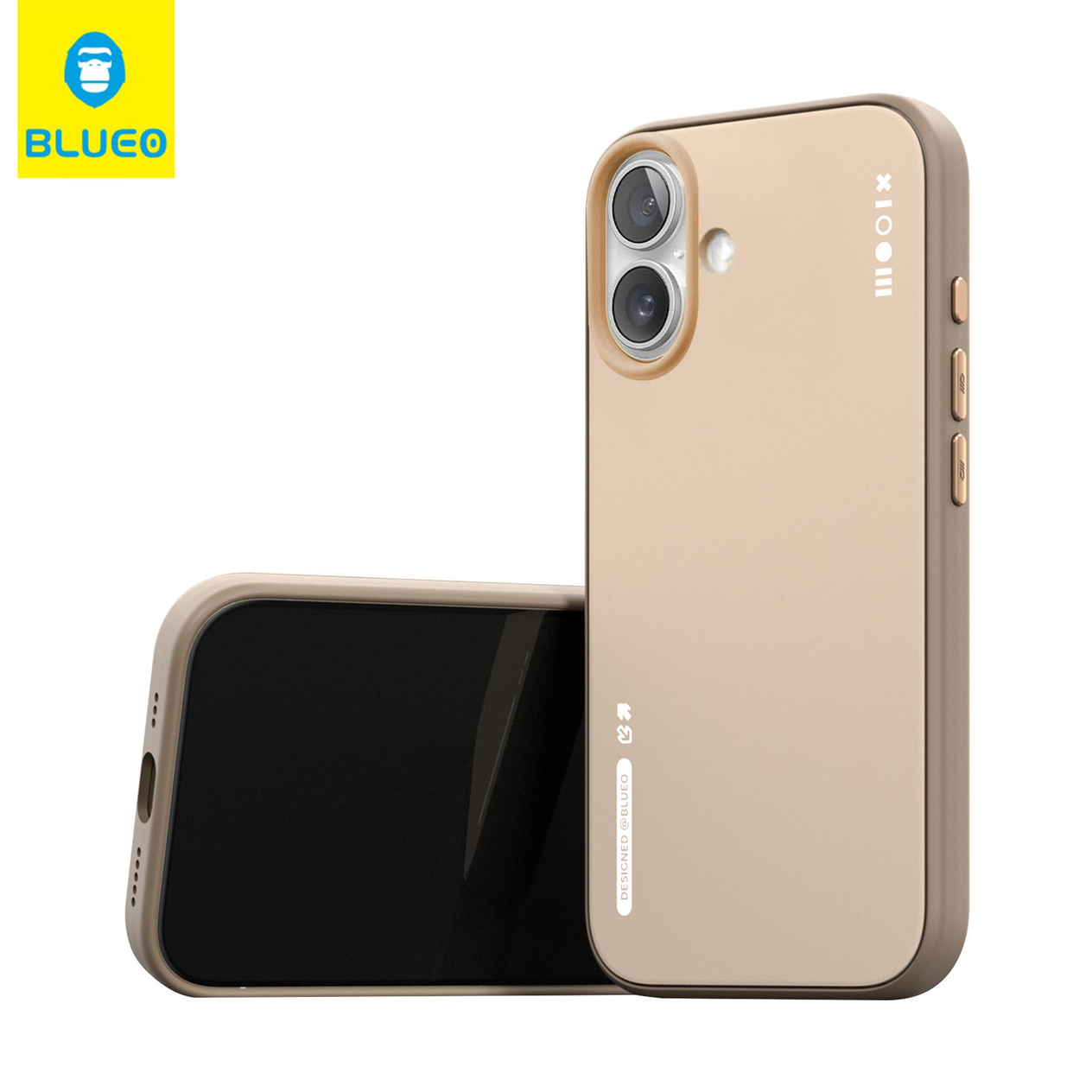 BLUEOB Dual-Color Liquid iPhone 16 MagSafe Özellikli içi Kadife Silinebilir Parmak izi Bırakmayan Çift Renk Tasarım Silikon Kılıf
