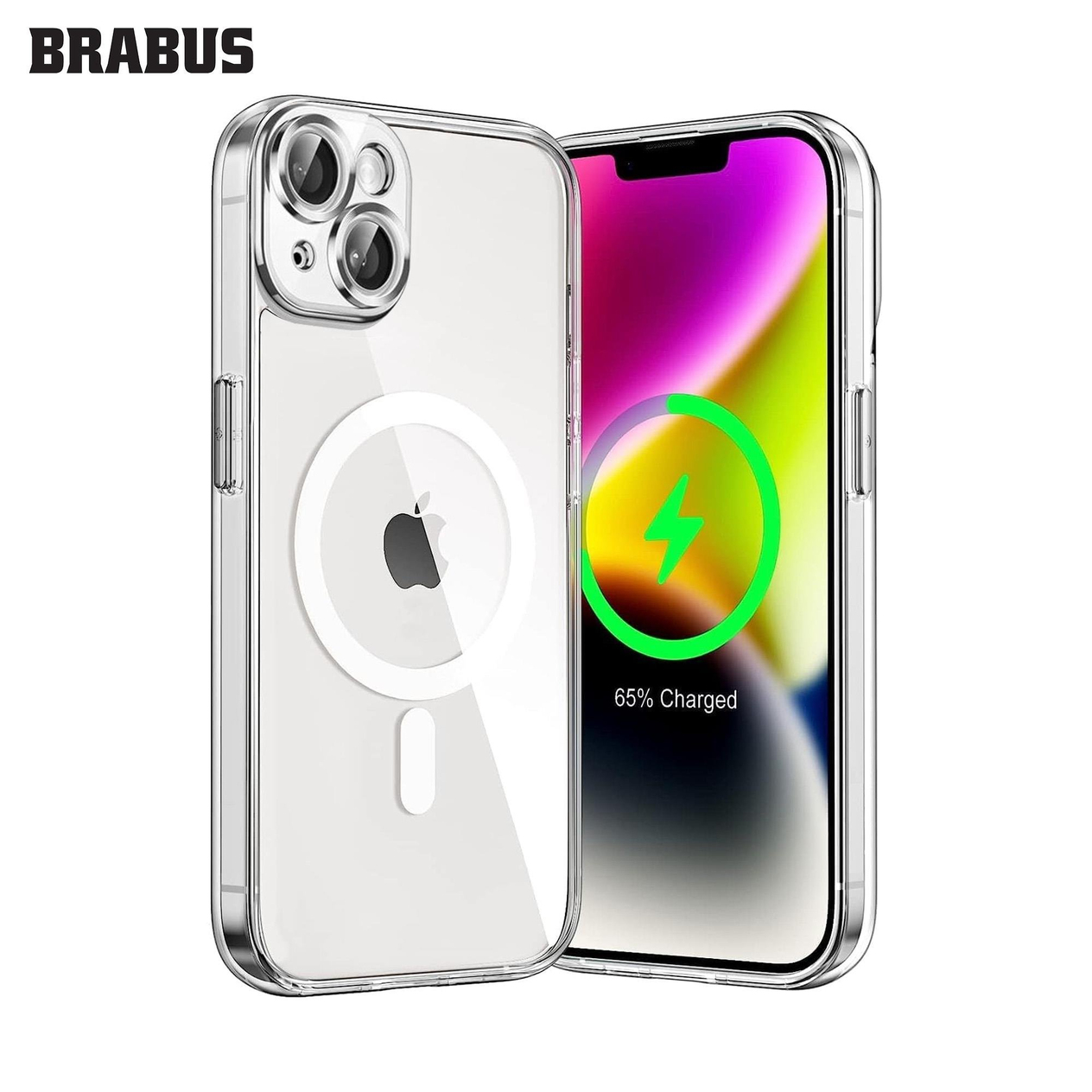 BRABUS iPhone 15 Plus MagSafe Özellikli Kamera Lens Mercek Korumalı İnce Slim Yumuşak Fox Silikon Kılıf