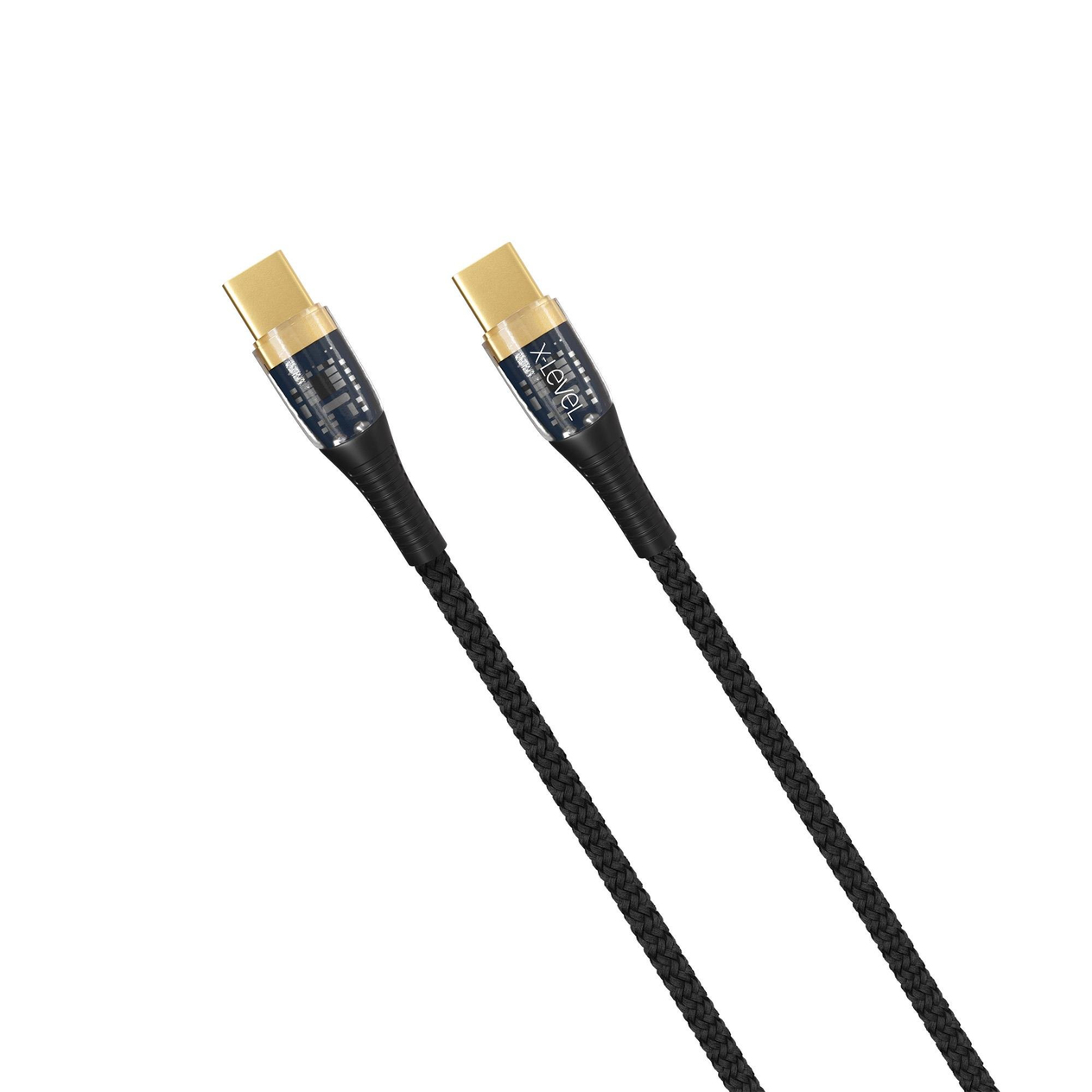 X-LEVELXCC8851 65W 5A QC 3.0 PD Fast Hızlı Led Gösterge Ekranlı USB-C / TYPE-C to USB-C / TYPE-C Data Şarj Veri Kablosu