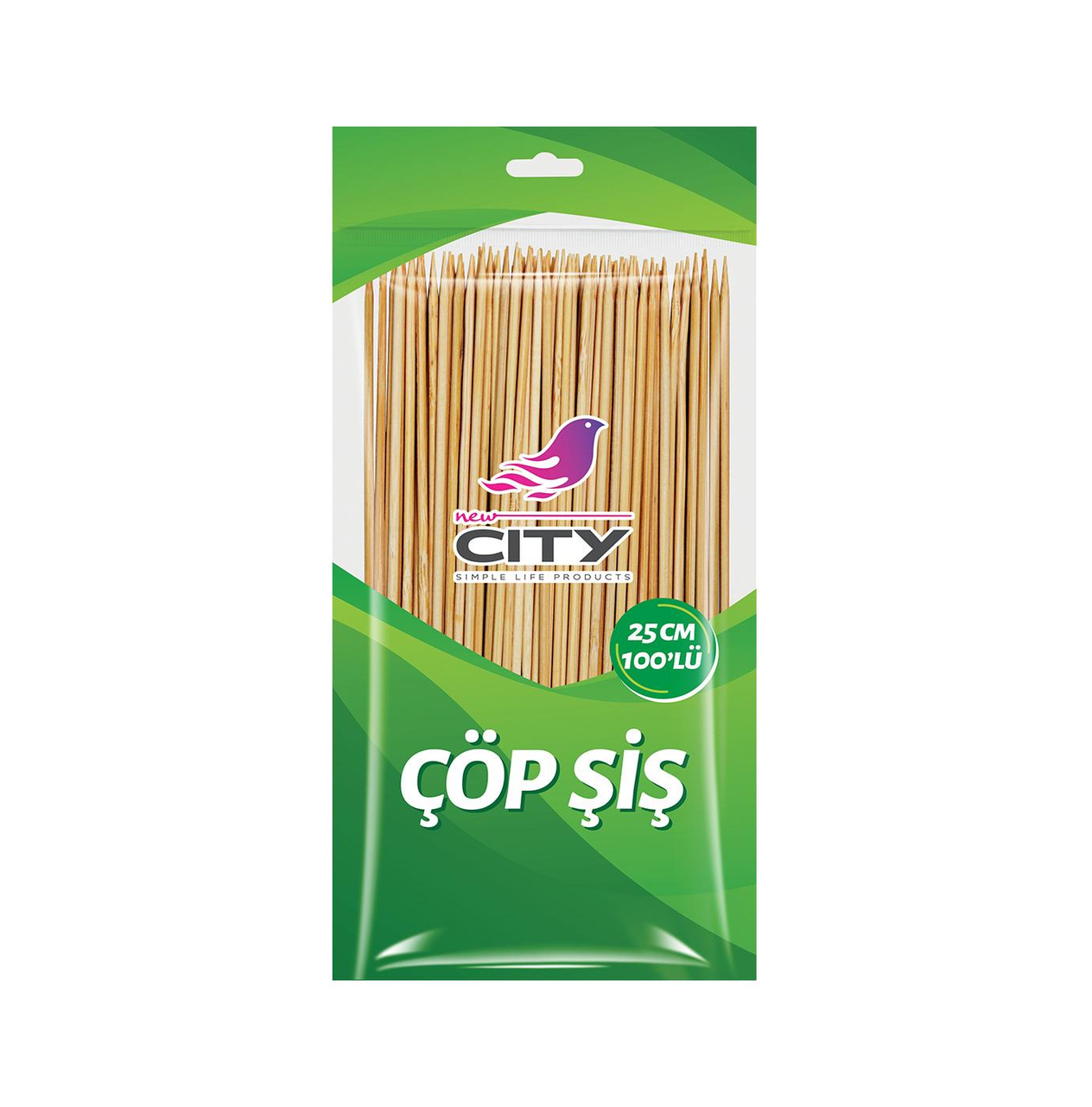 Çöp Şiş 25 Cm 100'lü