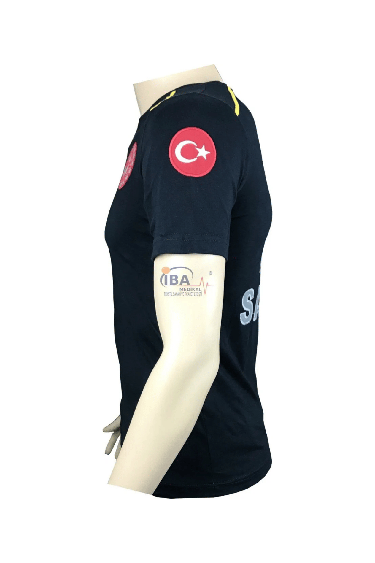 112 Lacivert Penye Koton V Yaka T-Shirt