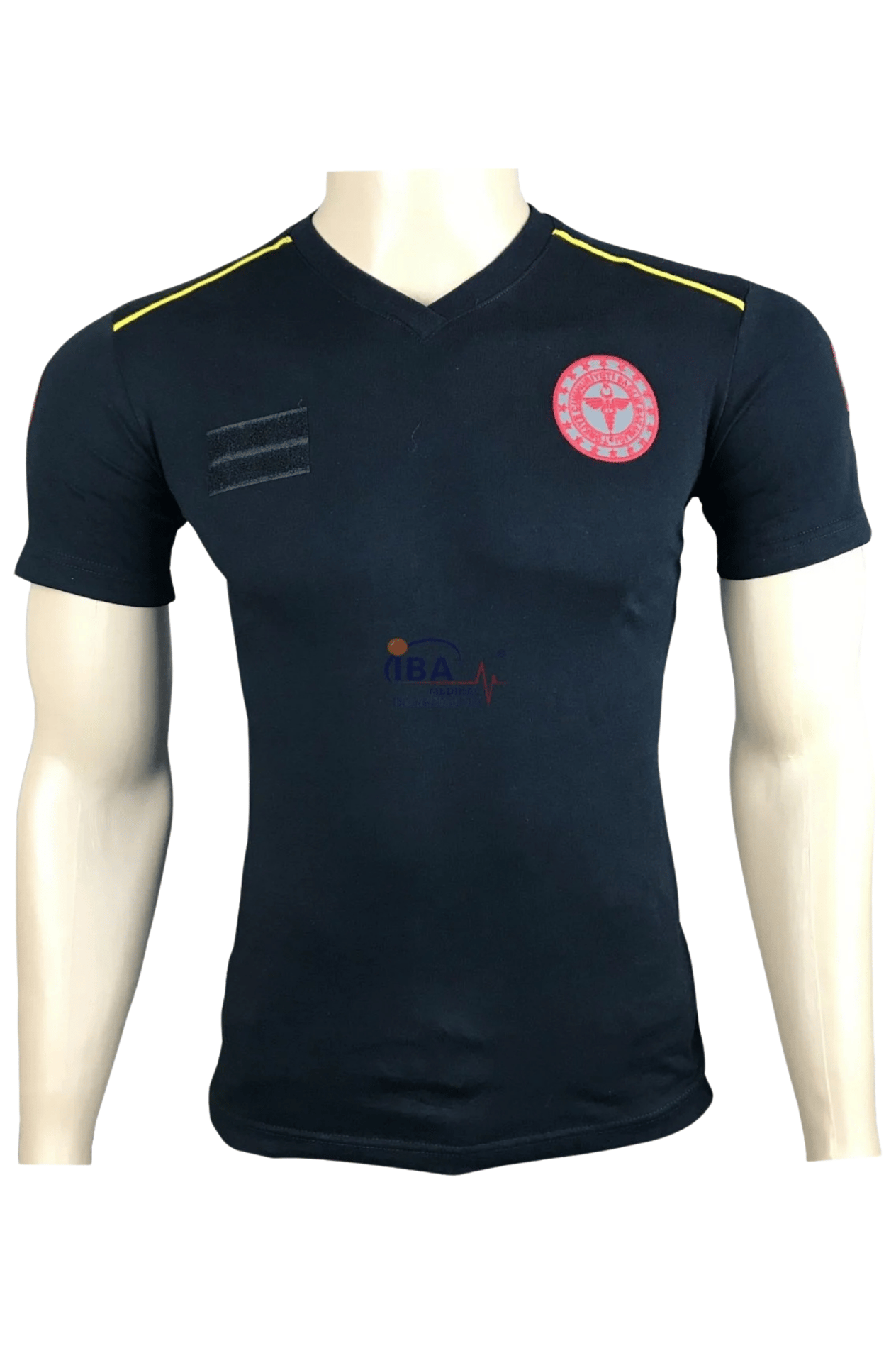 112 Lacivert Penye Koton V Yaka T-Shirt