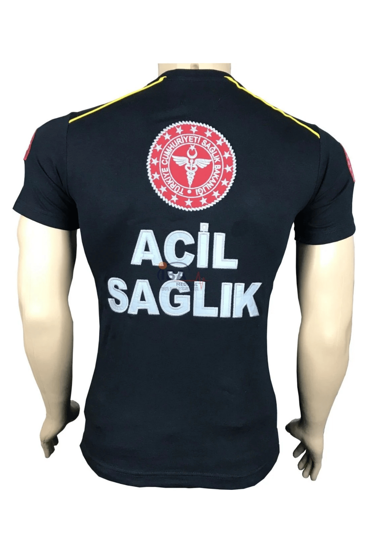 112 Lacivert Penye Koton V Yaka T-Shirt
