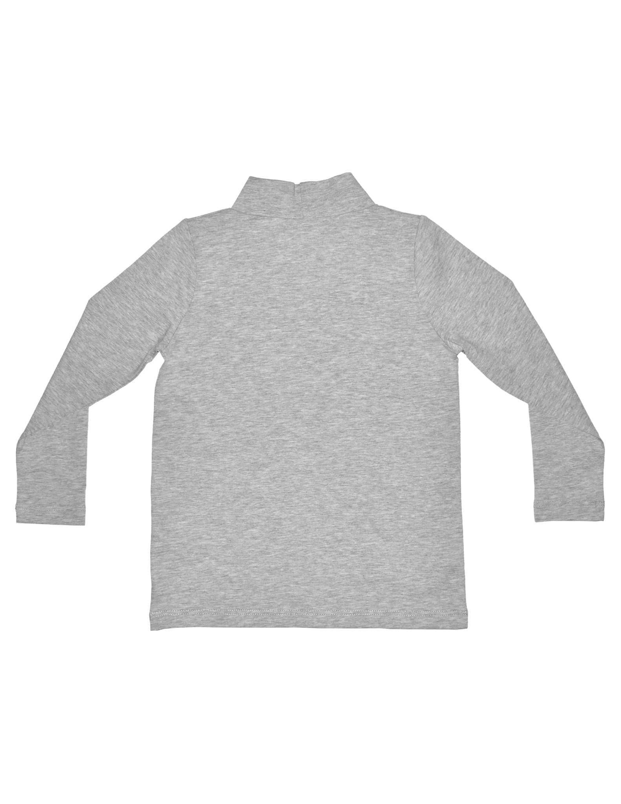 Basic Balıkçı Yaka Çocuk Uzun Kollu Gri T-Shirt