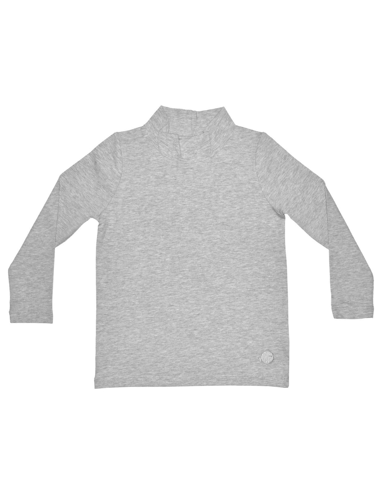 Basic Balıkçı Yaka Çocuk Uzun Kollu Gri T-Shirt