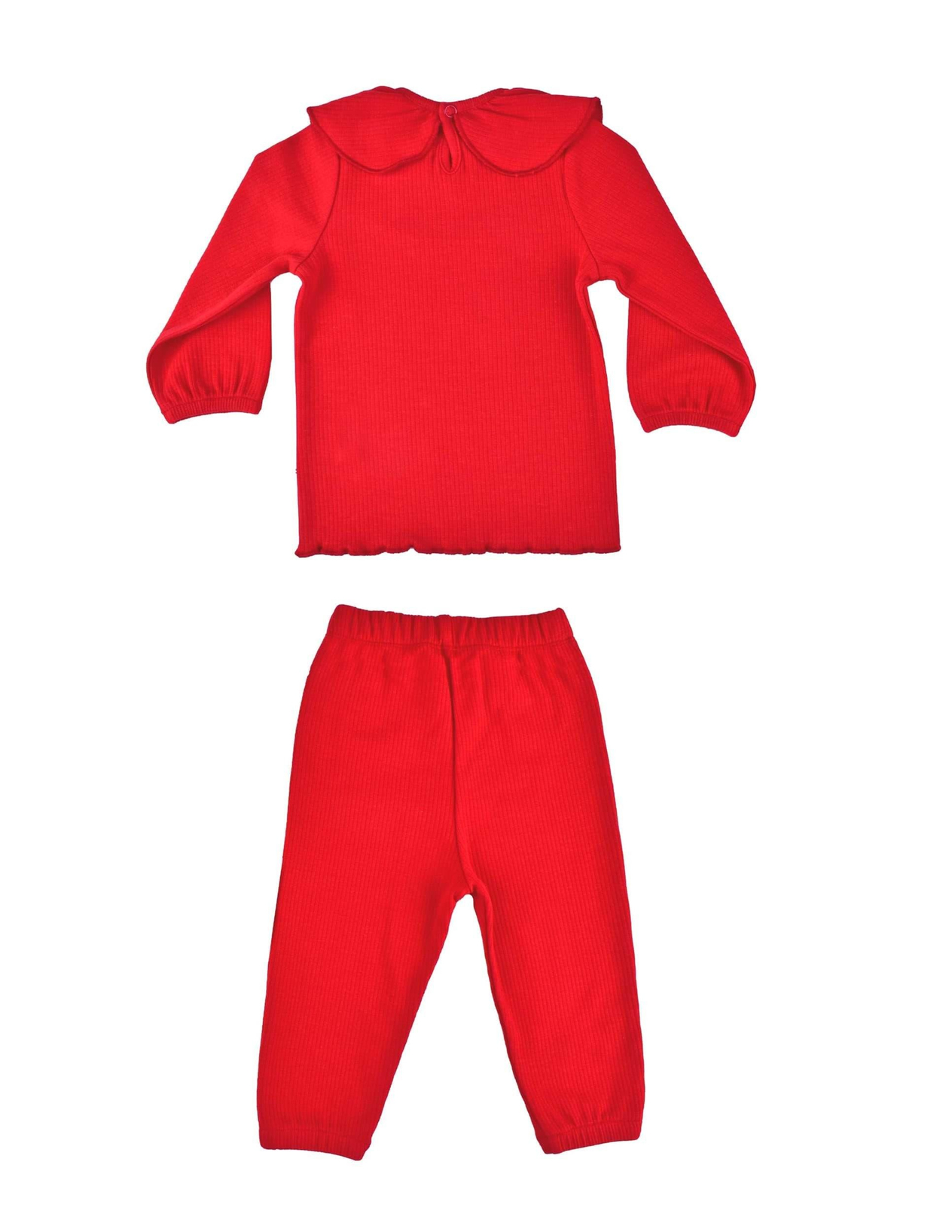 Cookie Bebek Kırmızı Uzun Kol Pijama Takımı