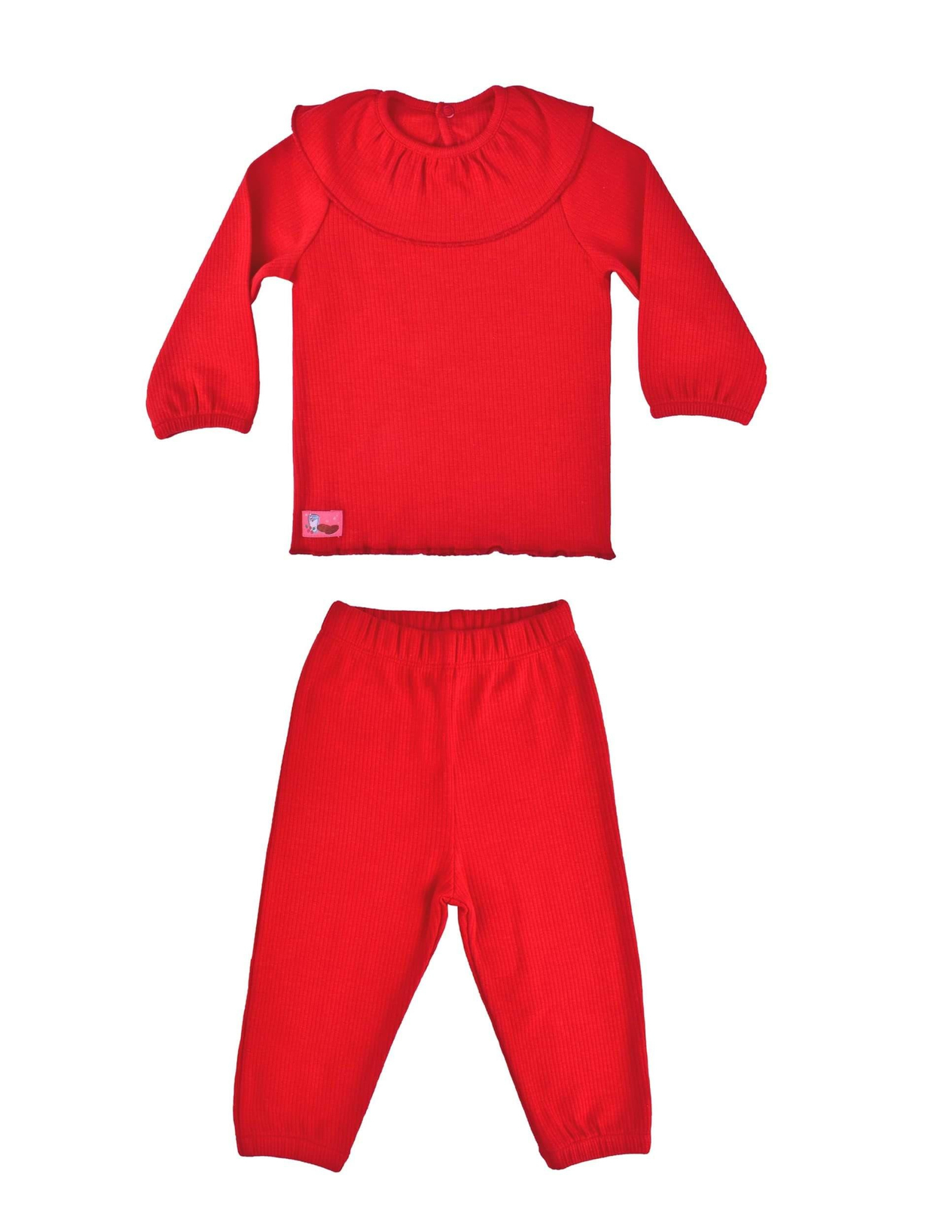 Cookie Bebek Kırmızı Uzun Kol Pijama Takımı