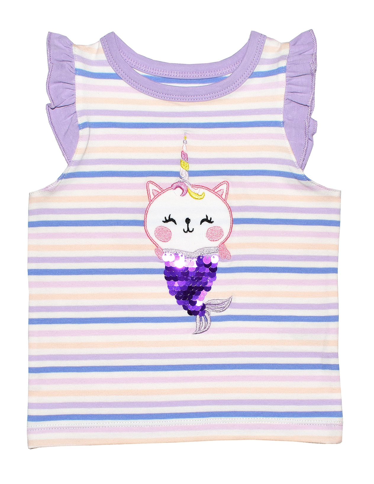 Merkitty Kız Çocuk Çift Yönlü Pullu T-shirt