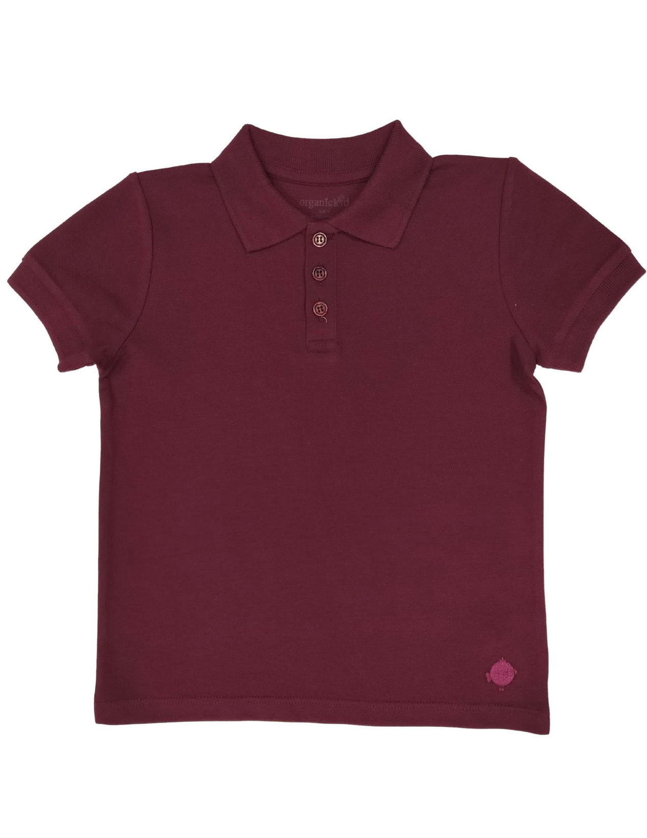 Polo Yaka Basic Bordo Kısa Kollu Çocuk T-shirt