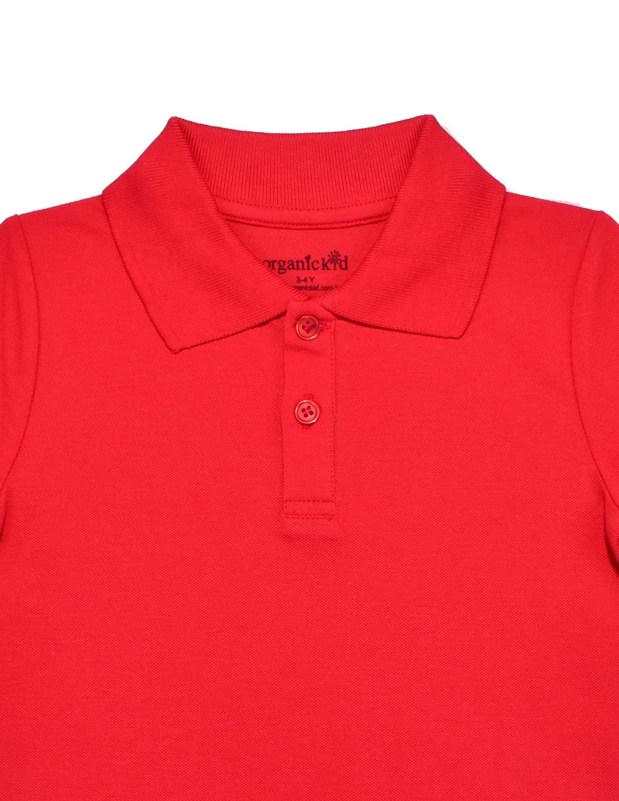 Polo Yaka Basic Kırmızı Uzun Kollu Çocuk T-shirt