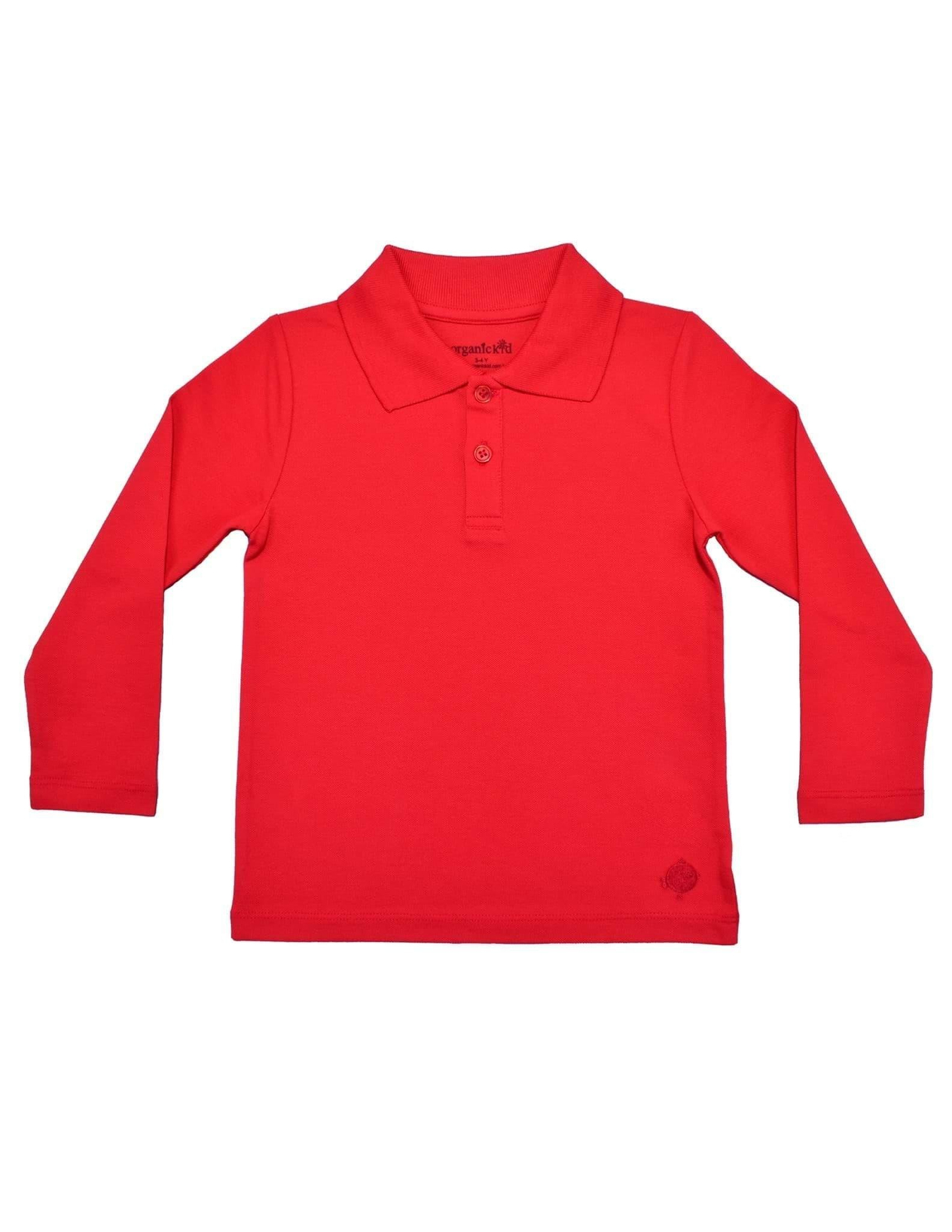Polo Yaka Basic Kırmızı Uzun Kollu Çocuk T-shirt