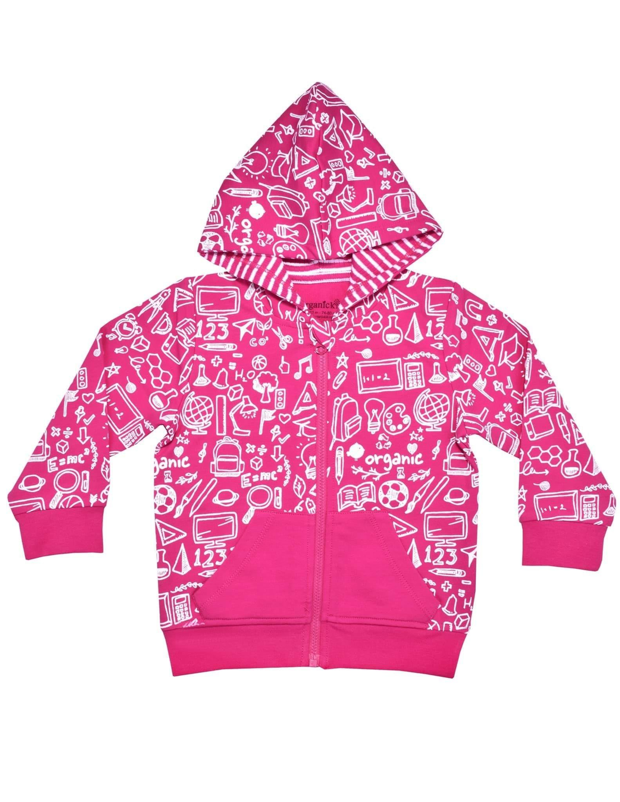 School Kız Bebek Pembe Kapüşonlu Sweatshirt