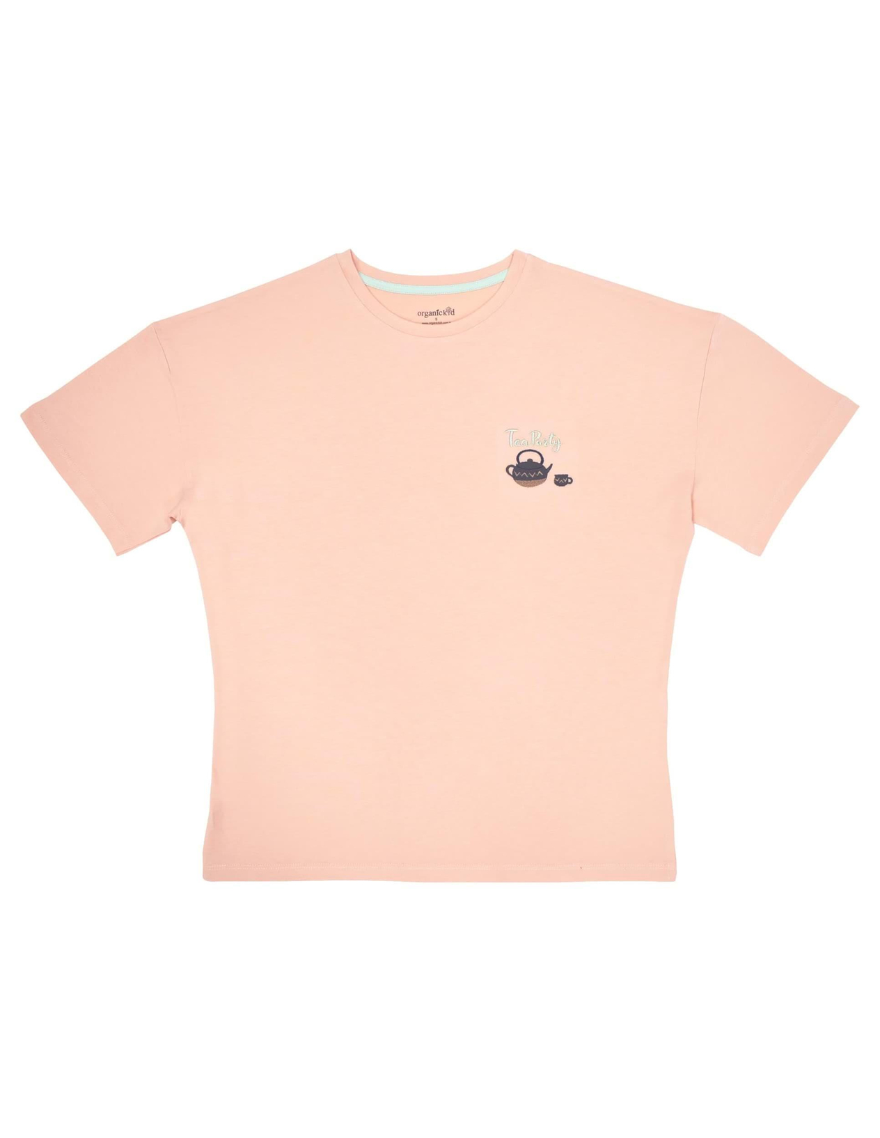 Teatime Kadın Pembe Kısa Kol Kapri Pijama Takımı