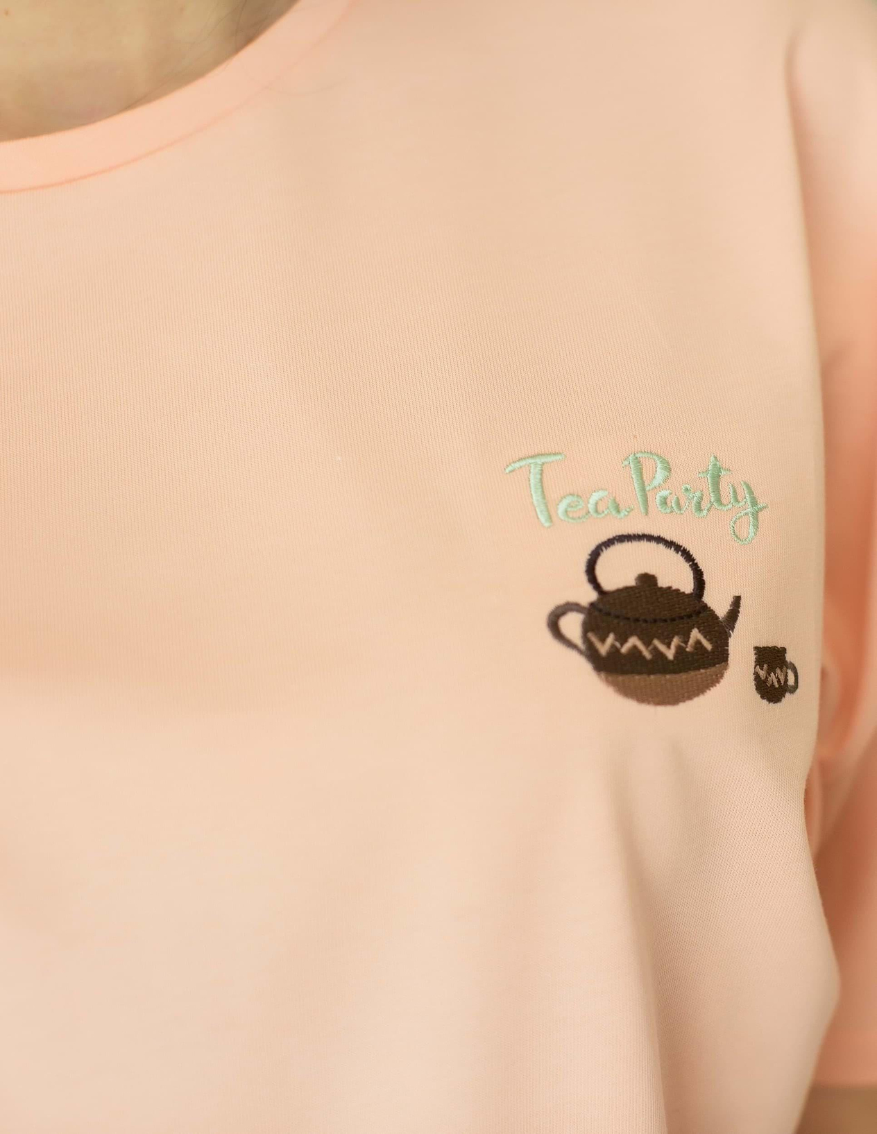 Teatime Kadın Pembe Kısa Kol Kapri Pijama Takımı