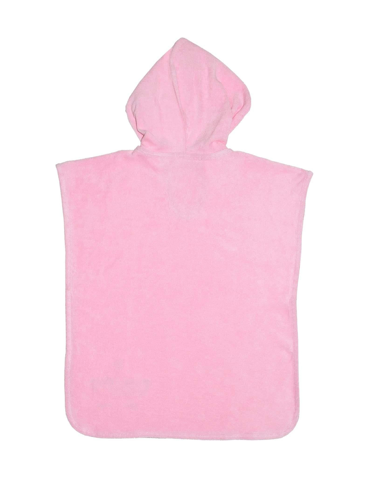 Terry Kız Çocuk Pembe Kapşonlu Panço Plaj Havlu