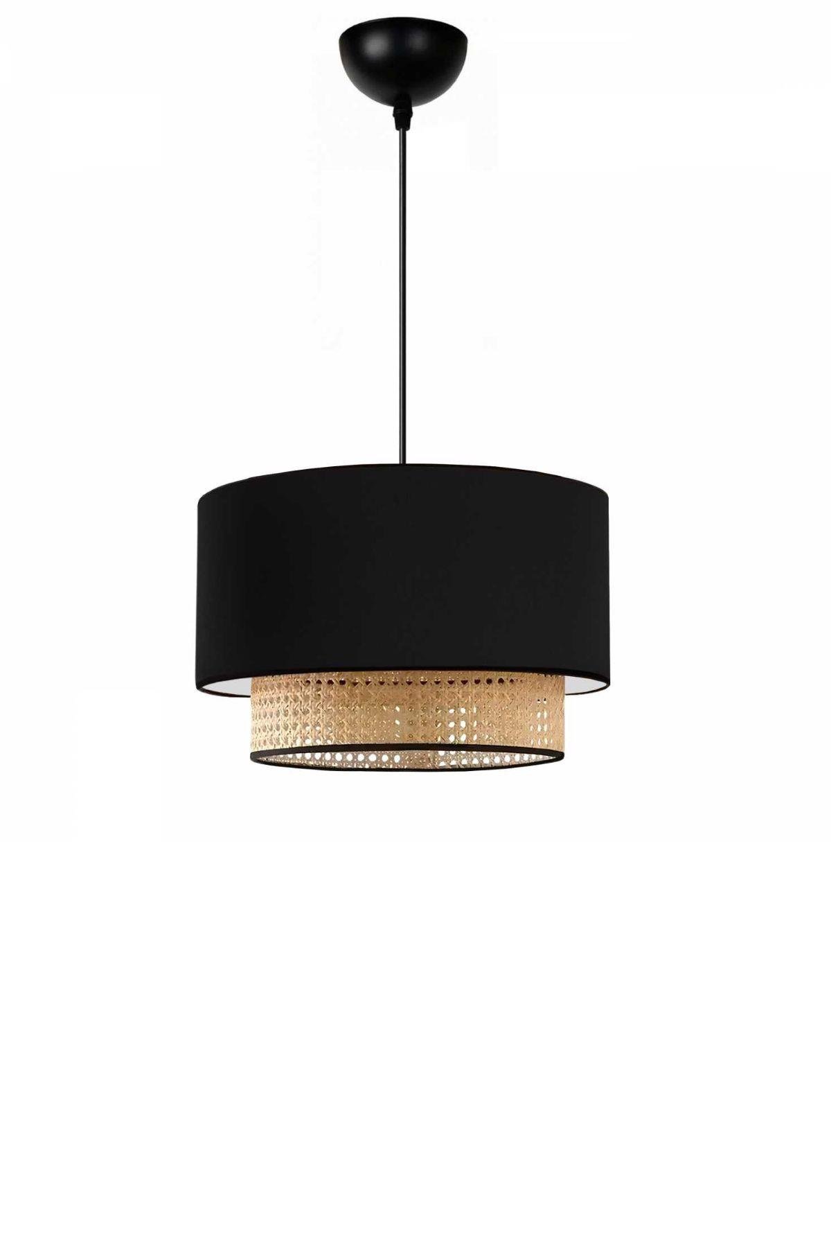 XCI Siyah Kumaş Hazeran Rattan Sarkıt AYD-3743