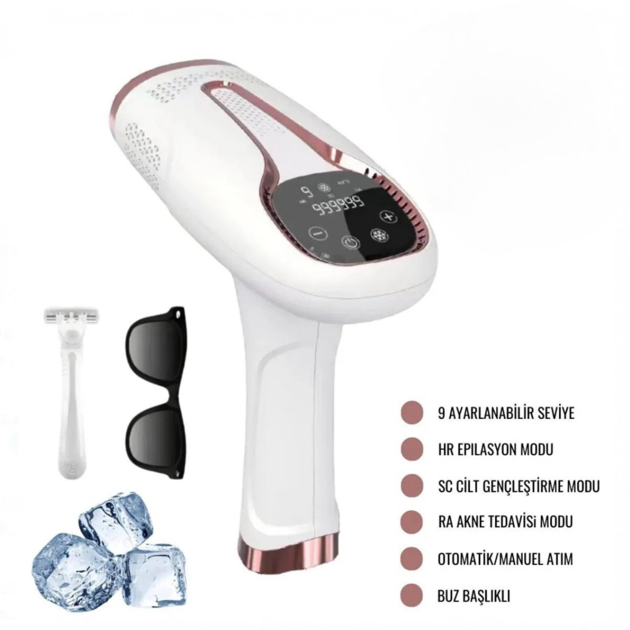 BHRL-04 IPL Buz Başlıklı Lazer Epilasyon Cihazı 999.999 Atım 