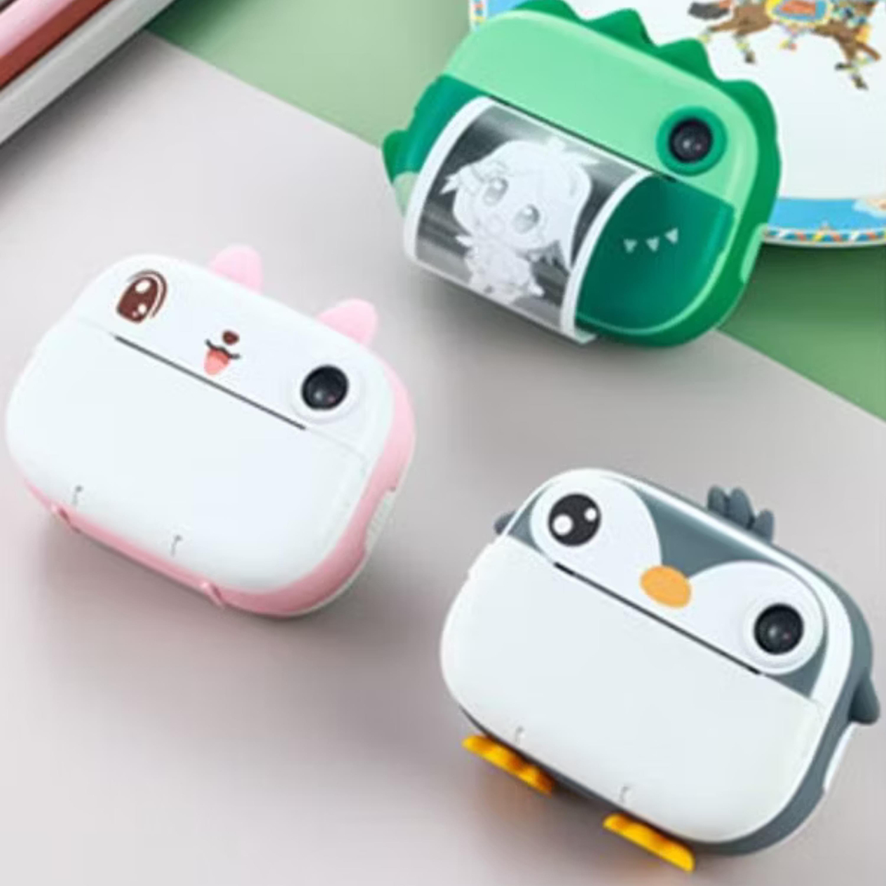 LF-M05 Penguen Mini Dijital Çocuk Kamerası Ve Yazıcı