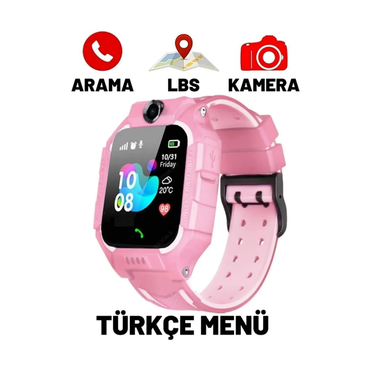 Pembe Sim Kartlı Çocuk Saati S10 Akıllı Saat