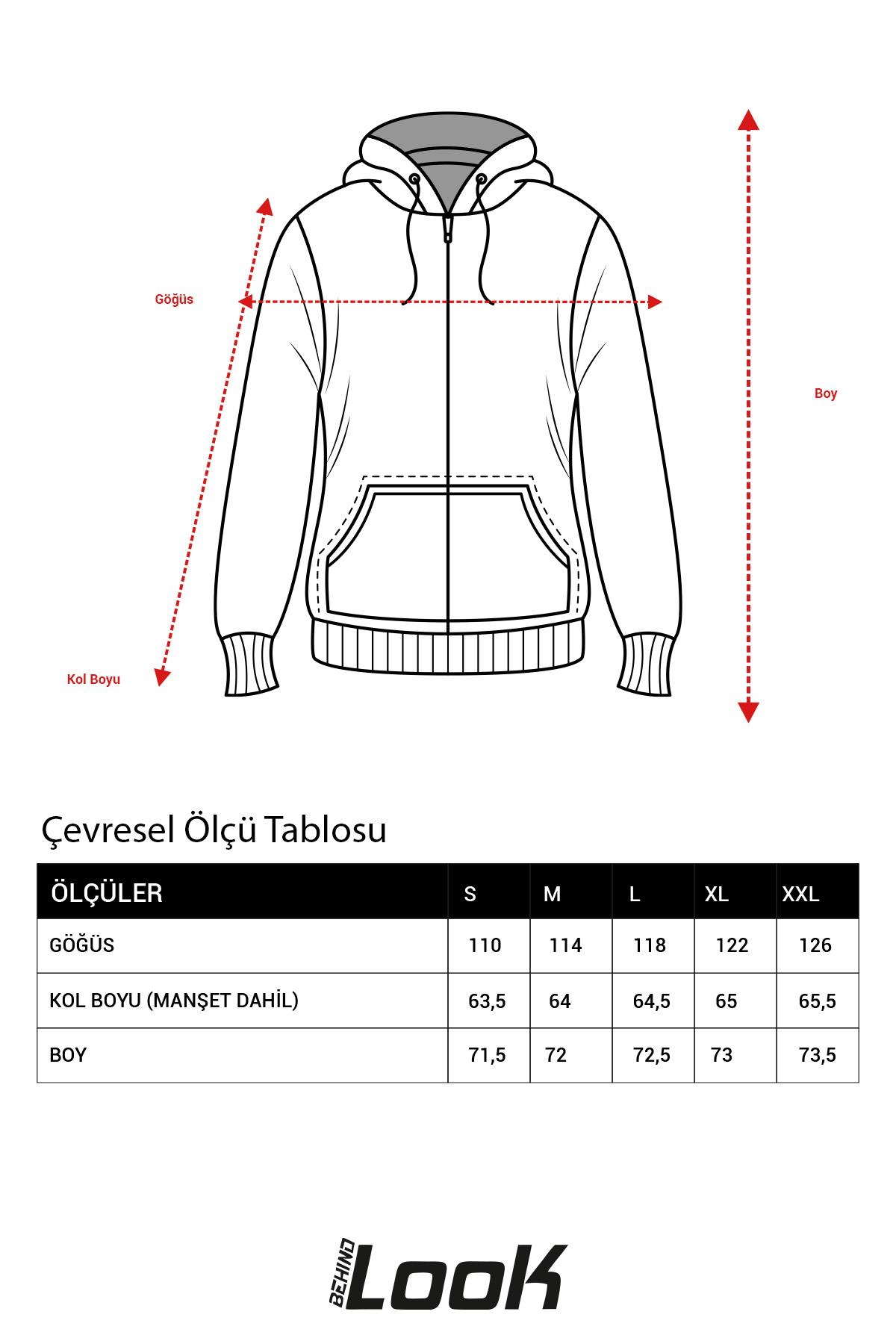 Kapüşonlu Fermuarlı Kanguru Cepli Modal Sweat Siyah