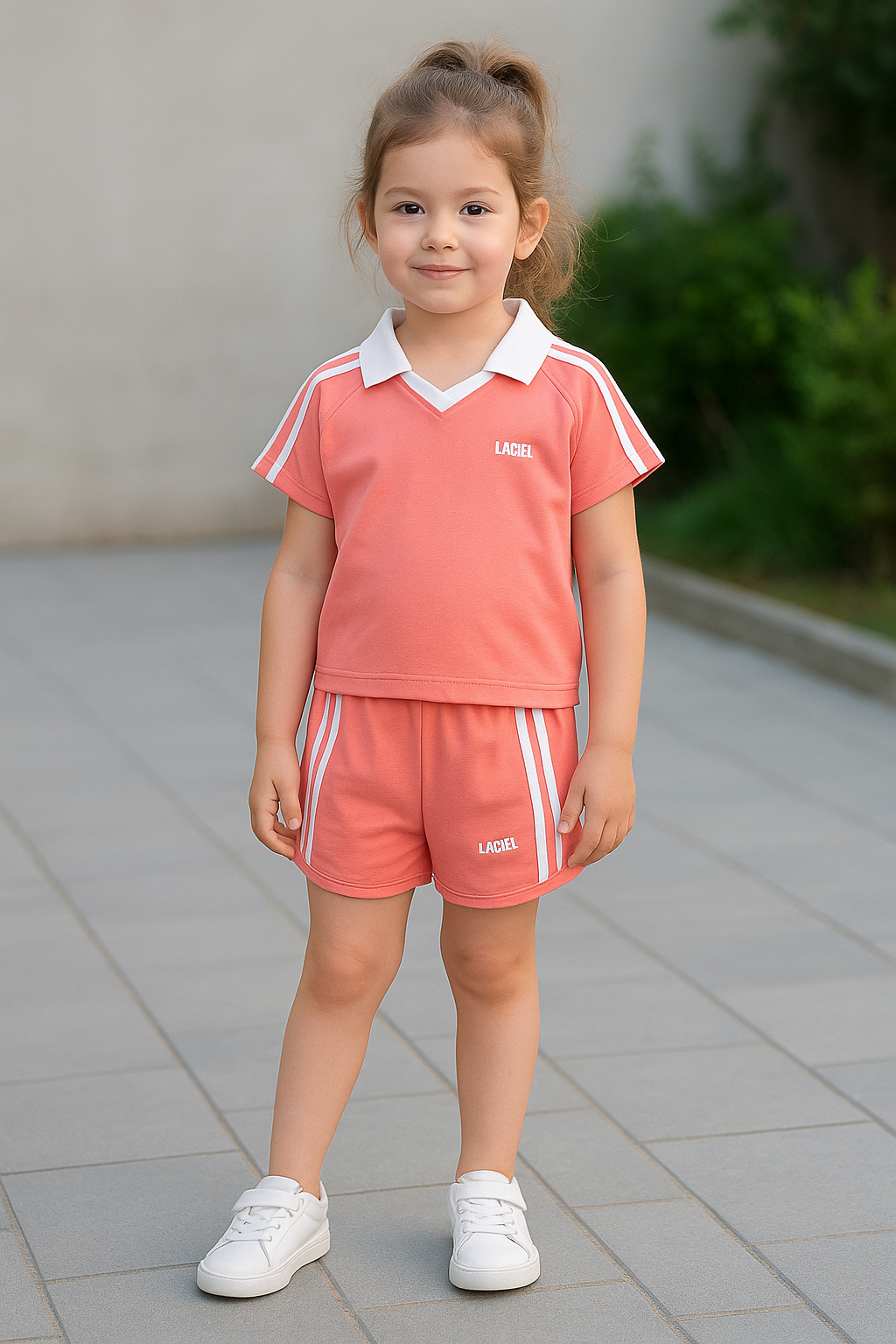 Laciel Paris Polo Yaka Unisex T-shirt ve Şort Alt Üst Takım