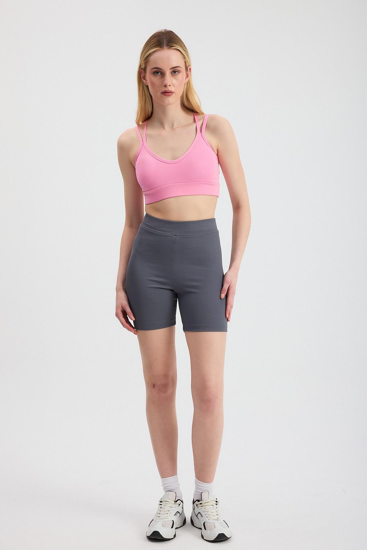 3005 Arka Çapraz Büstiyer Pembe
