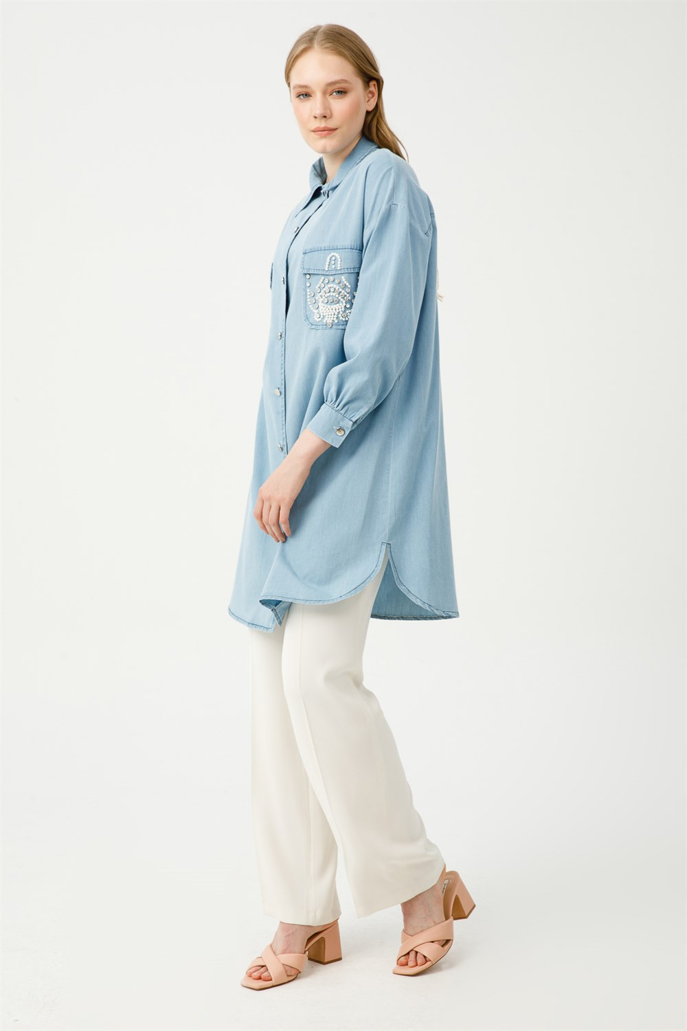 Ghisa Tencel Tunik MAVİ