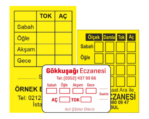 eczane ilaç etiketi