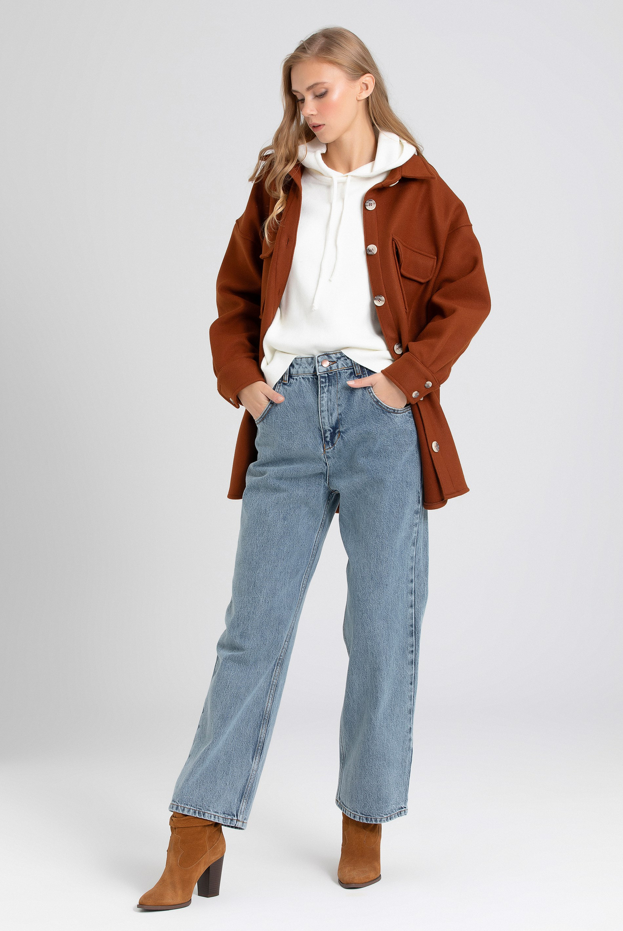  Rahat Kesim Düz Paça Vintage Yıkama Jean
