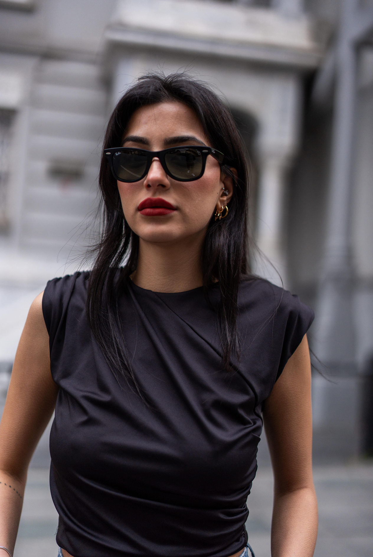 Kadın BB Vatkalı Drape Detaylı Bluz