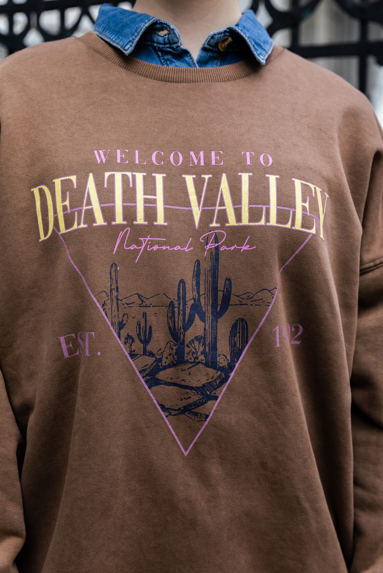 Kadın Kaktüs Baskılı Sweatshirt