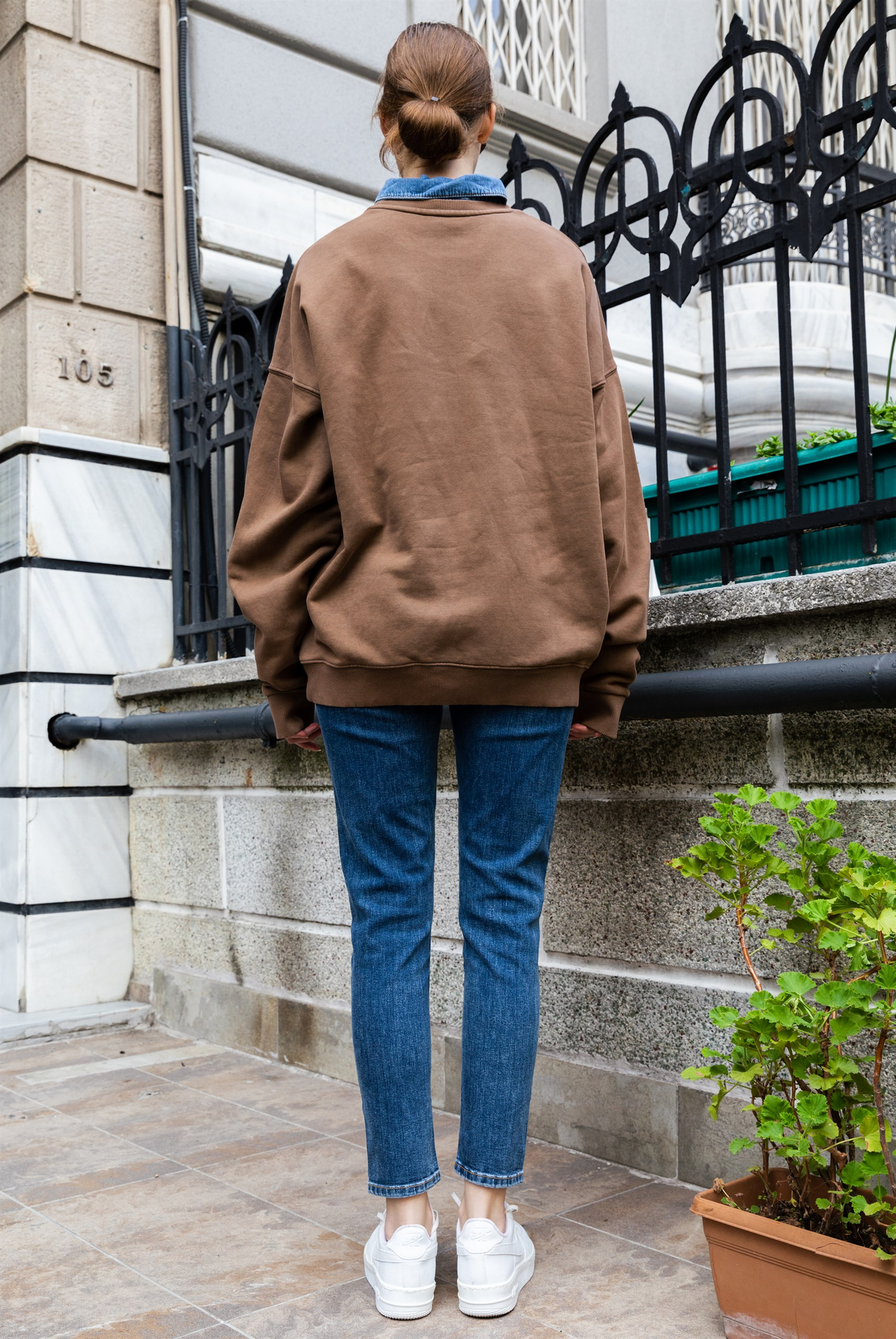 Kadın Kaktüs Baskılı Sweatshirt