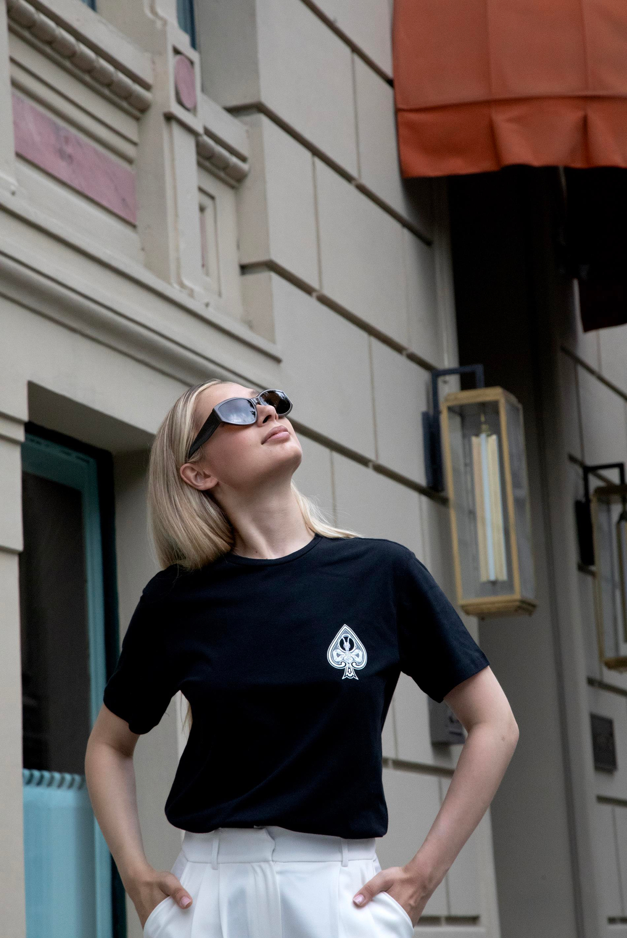 Kadın Veil Antrasit Logo Baskılı T-shirt