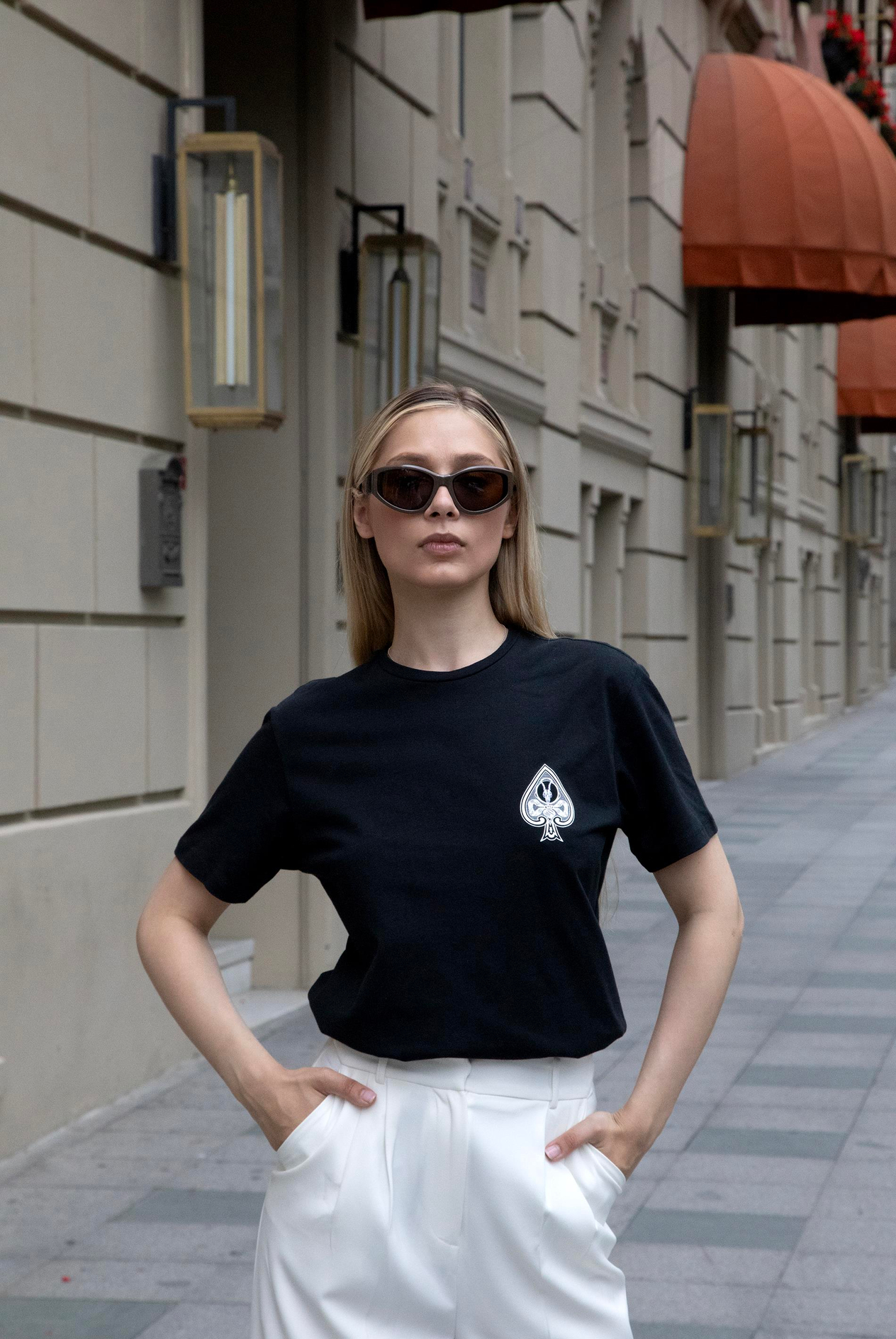 Kadın Veil Antrasit Logo Baskılı T-shirt