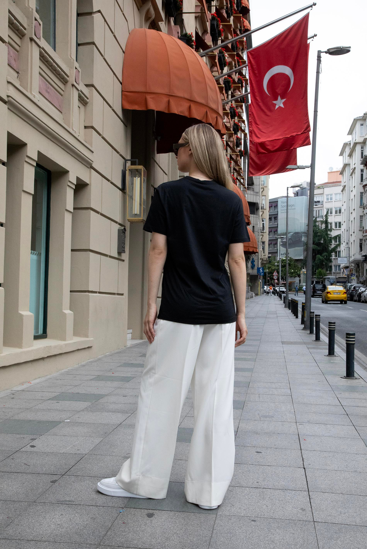 Kadın Veil Antrasit Logo Baskılı T-shirt
