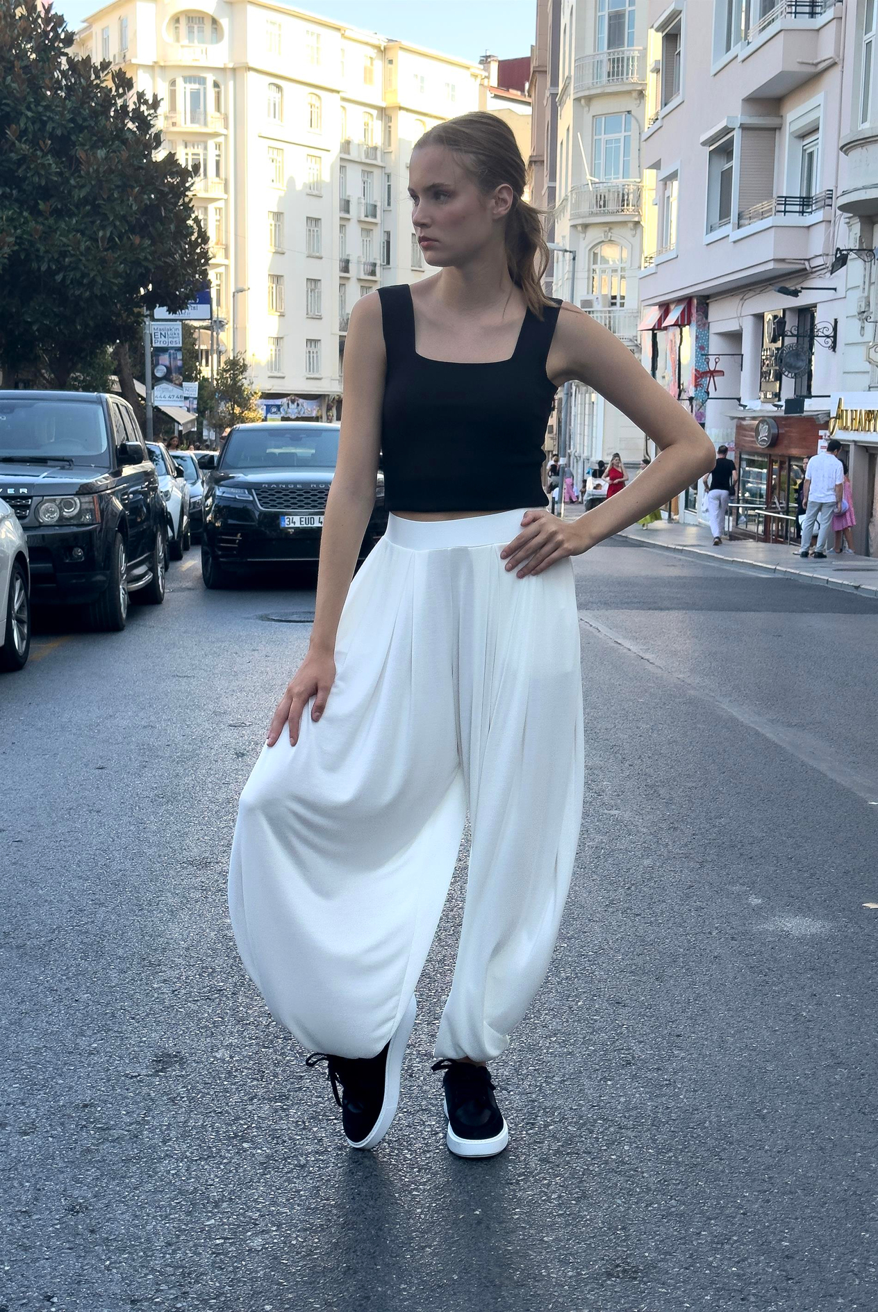 Kadın Modal Dökümlü Bol Pantolon