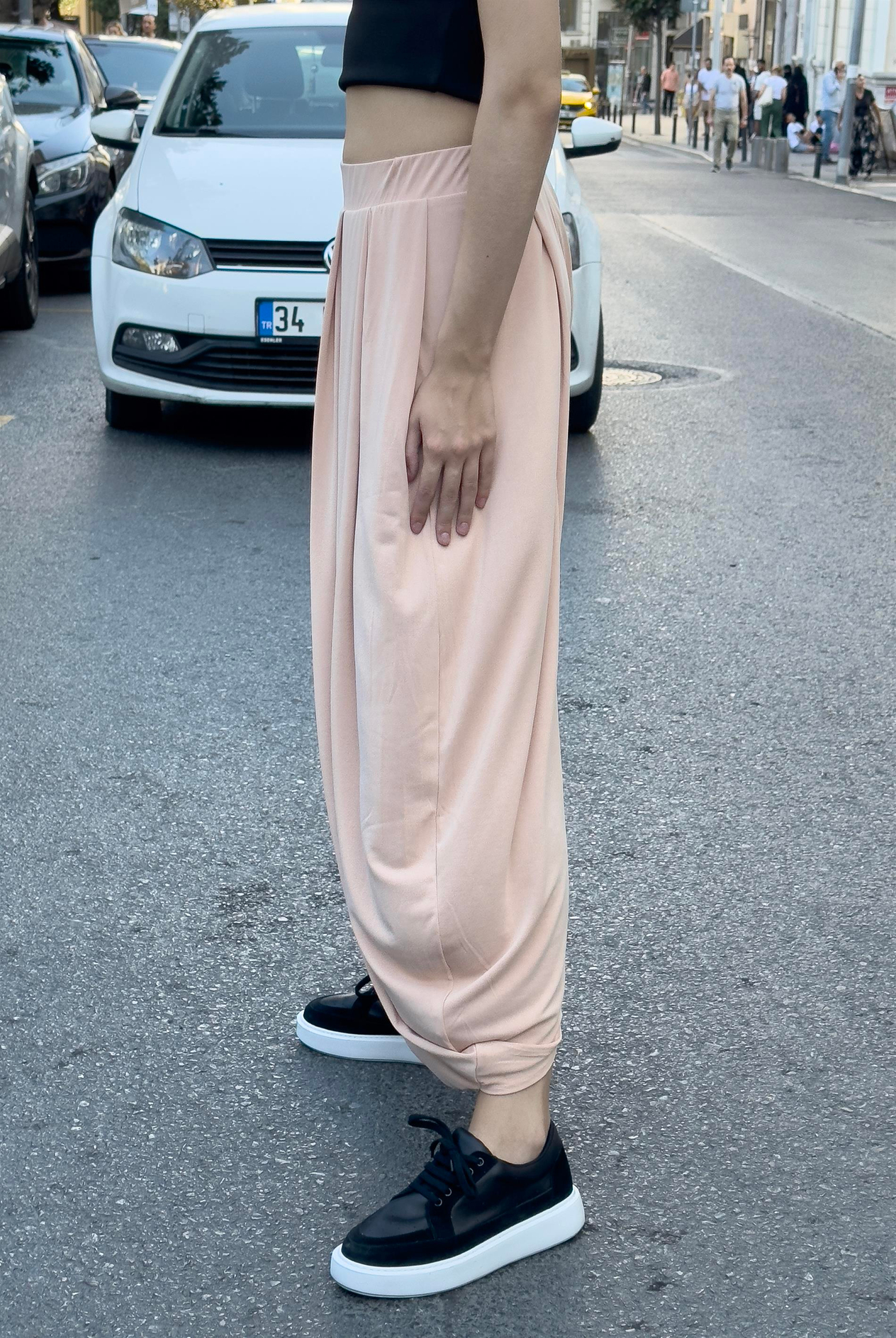 Kadın Modal Dökümlü Bol Pantolon