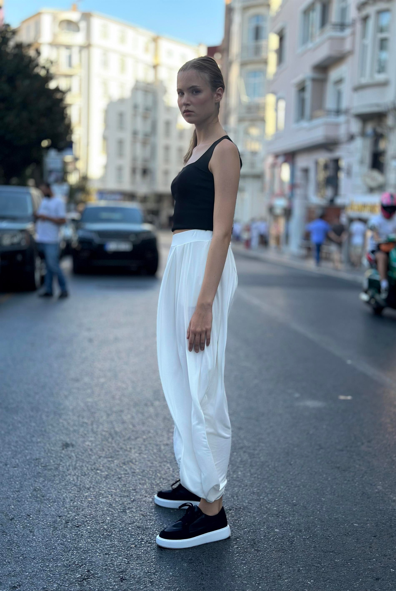 Kadın Modal Dökümlü Bol Pantolon