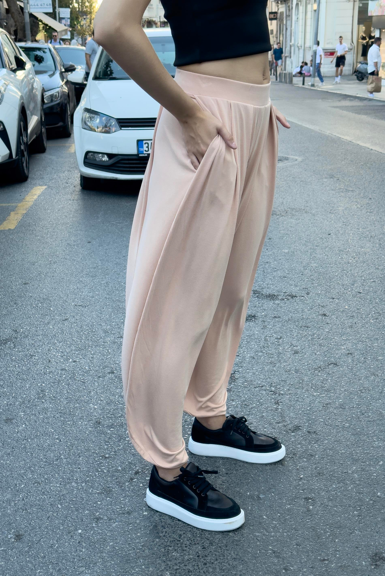 Kadın Modal Dökümlü Bol Pantolon