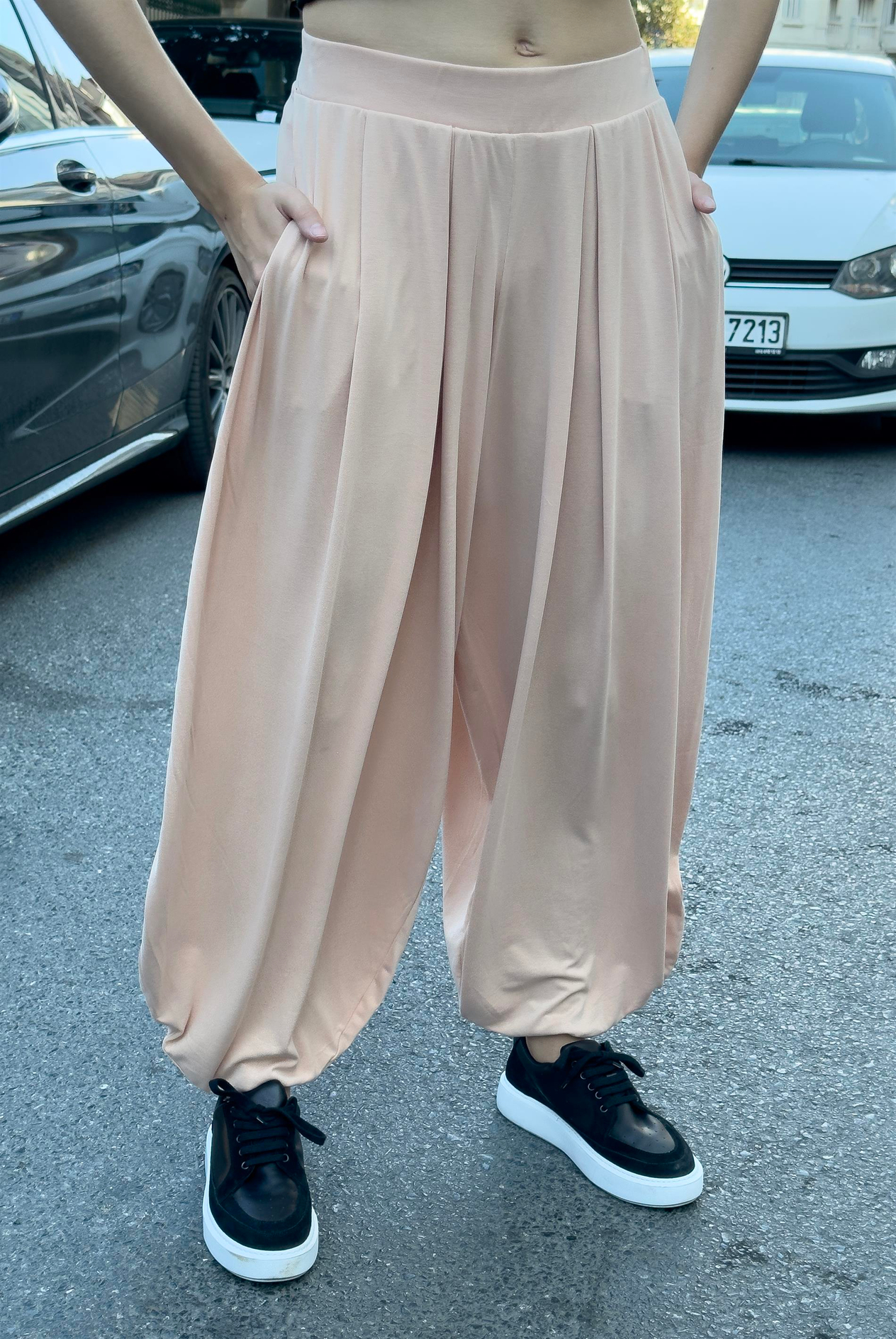 Kadın Modal Dökümlü Bol Pantolon