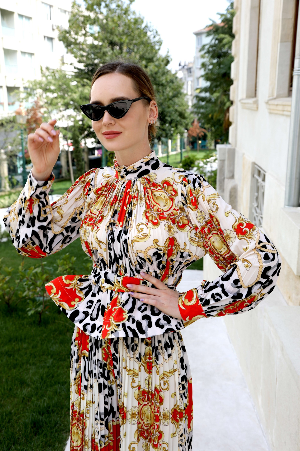 Kadın Özel Tasarım Vintage Patterns Takım