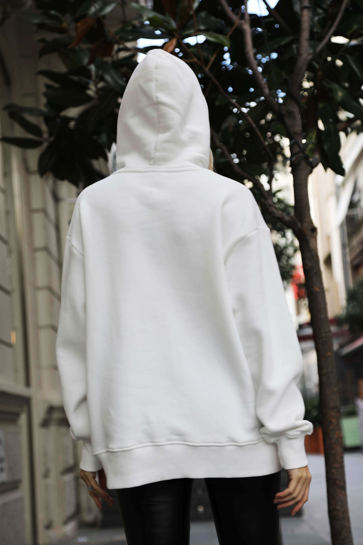 Kadın Pamuklu Oversize Sweatshırt