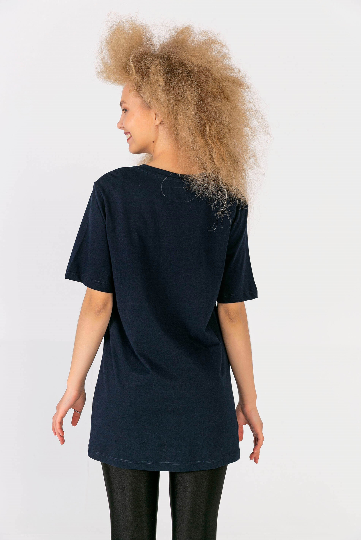 Melanj Gül Yamalı T-Shirt