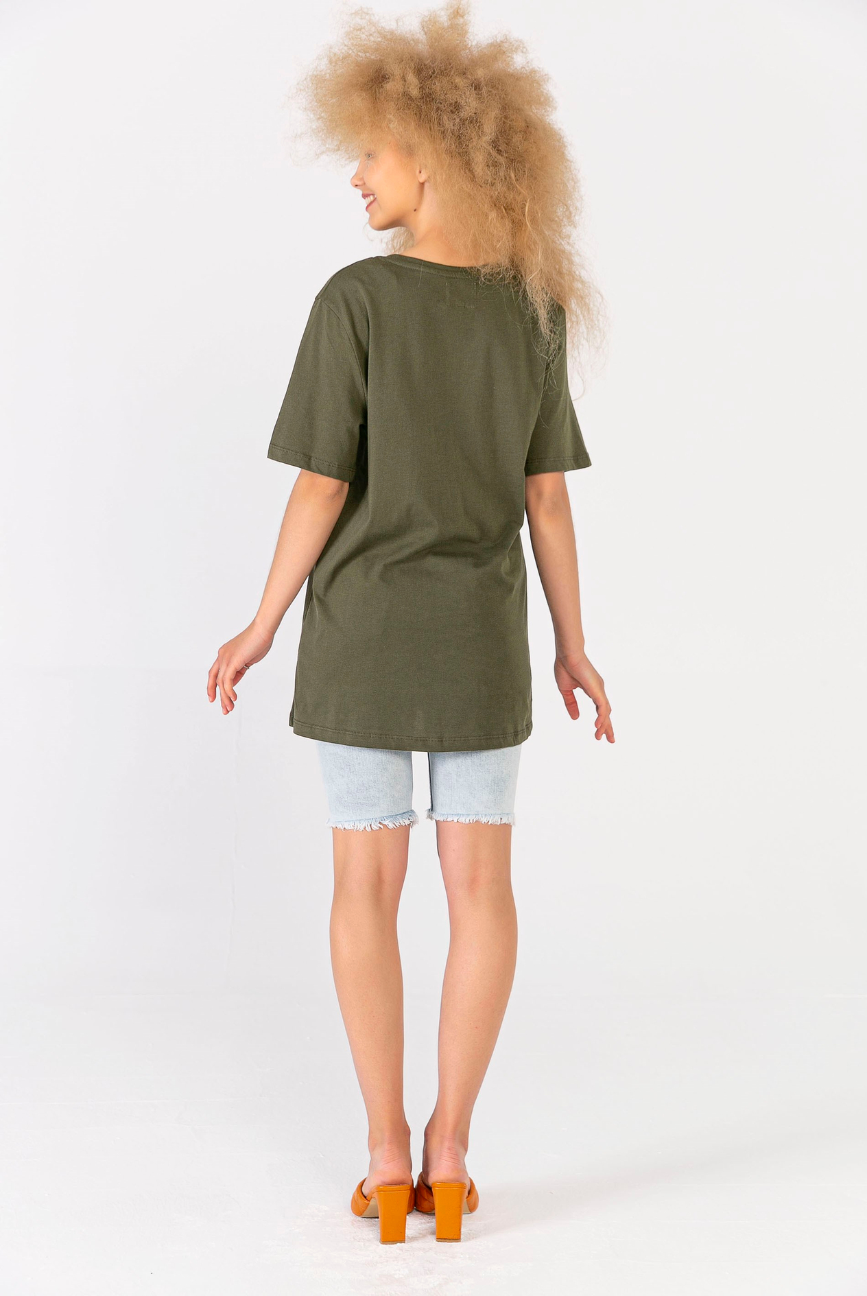 Melanj Gül Yamalı T-Shirt