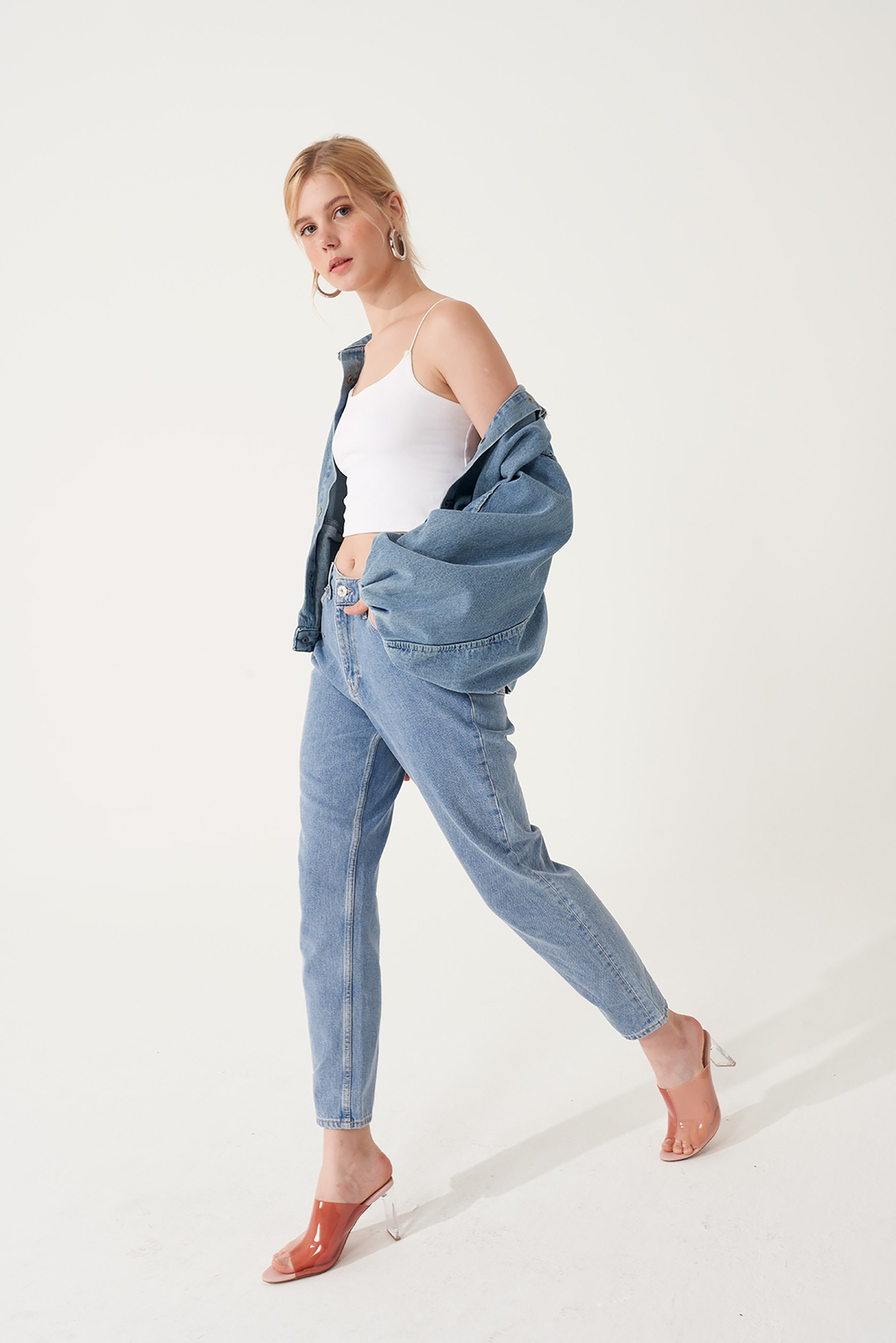Mom Kesim Jean Pantolon