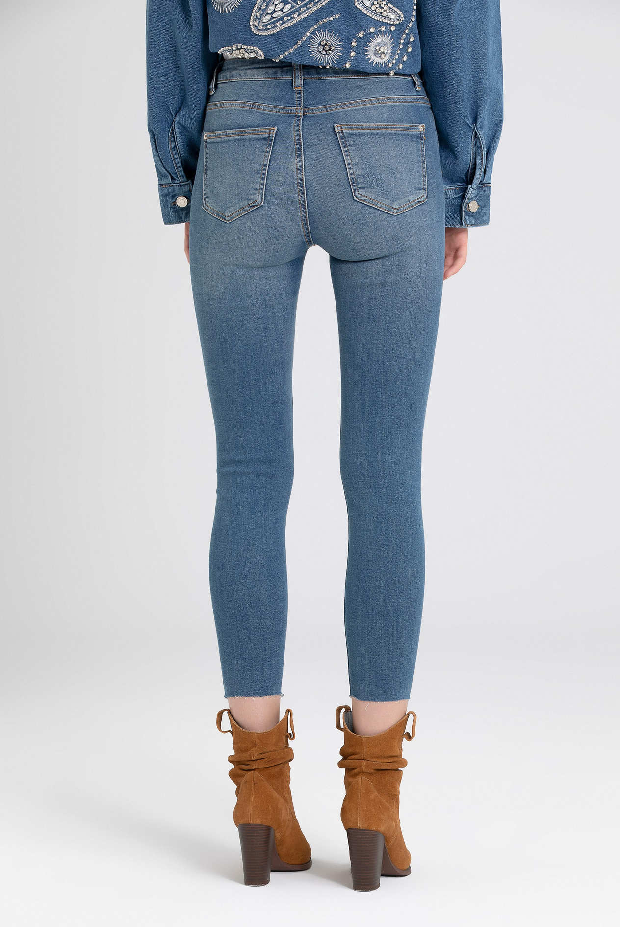 Yüksek Bel Skınny Denim Pantolon