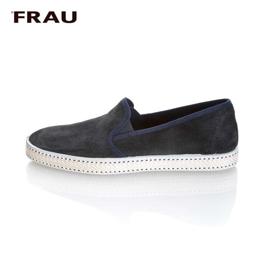 MAVİ Erkek Slip On - Bağcıksız 38C5 FRAU VELOUR BLU