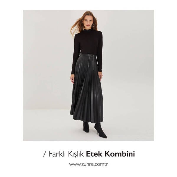 7 Farklı Kışlık Etek Kombini