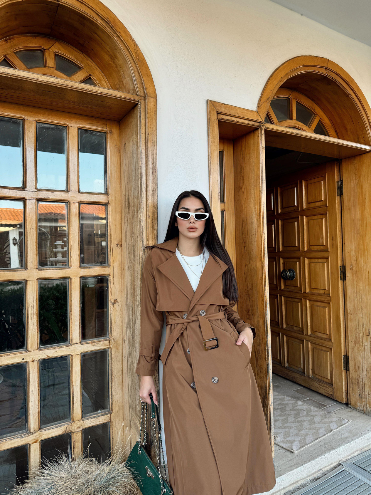 Lola Oversize Kol Detaylı Trençkot 1211 TABA