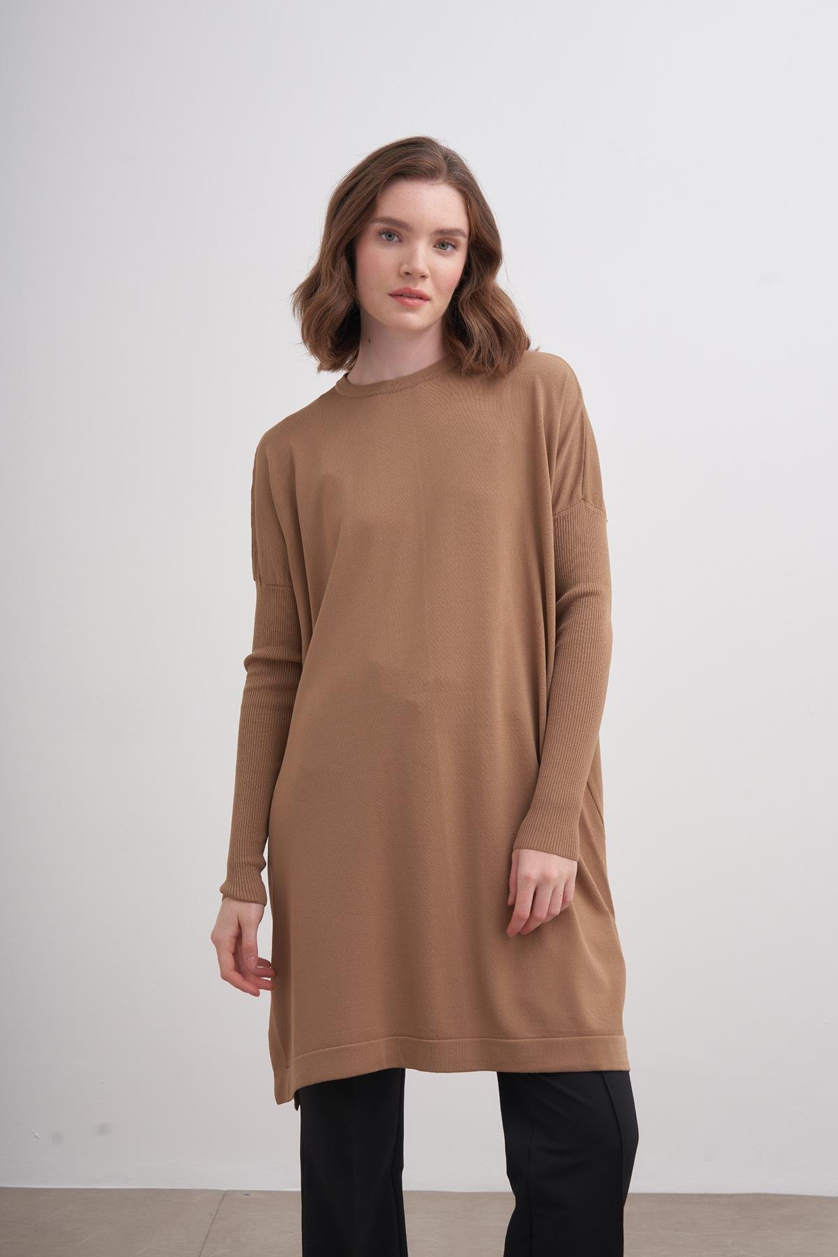 Rayon Basic Hırka Camel